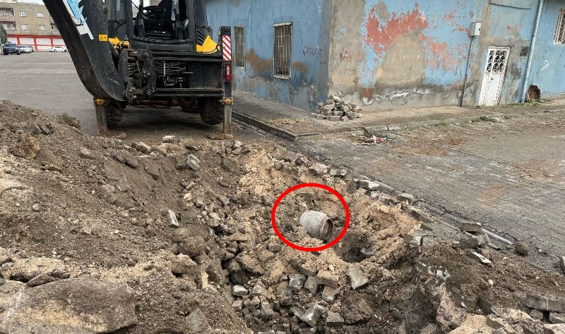 Mardin’de altyapı çalışmasında patlayıcı yüklü tüp bulundu